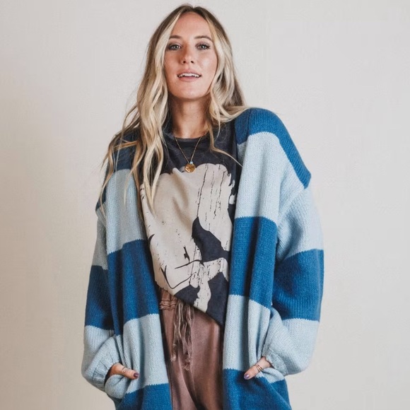 Three Bird Nest Sweaters - Late Afternoon Striped Cardigan (sold by Three Bird Nest)